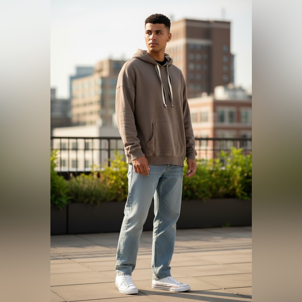 BKE Green Distressed Hoodie